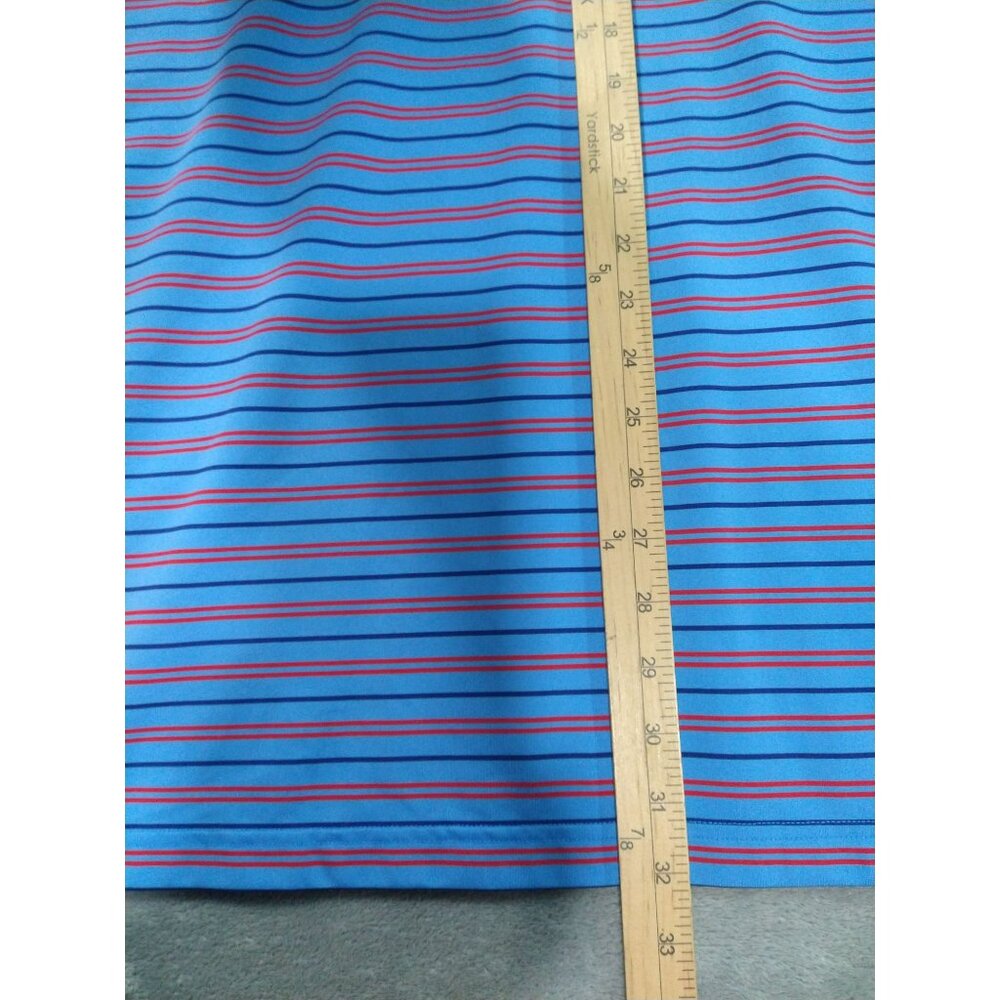 Mizzen Main Shirt Mens 2XL Blue Striped Versa Polo Short Sleeve Golf Preppy - Picture 3 of 8